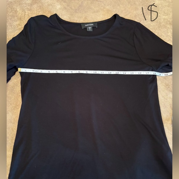 Karen Kane Black Ruffle Sleeve Top Size S - Picture 6 of 7
